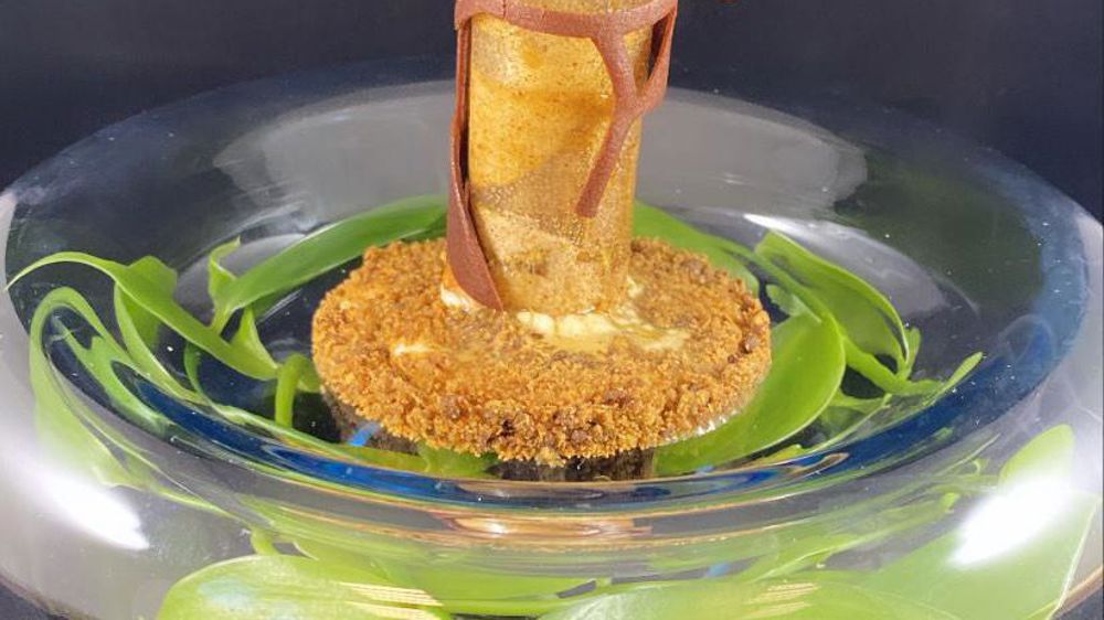 Dessert « Mes racines » de Julien Leveneur. ©Cultures Sucre